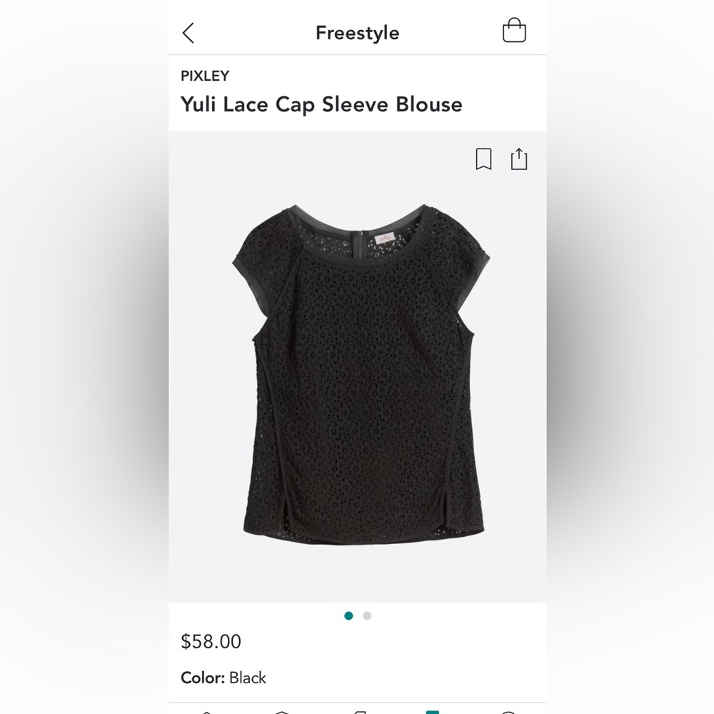 Yuli Lace Cap Sleeve Blouse